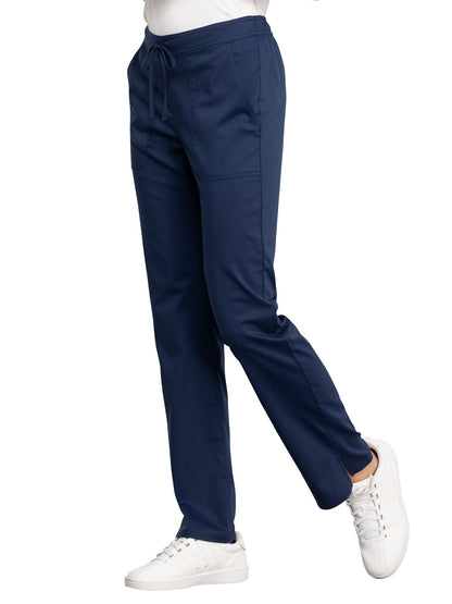 Women's 3-Pocket Mid Rise Scrub Pant - WW005 - Navy