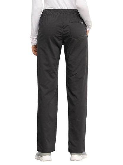 Women's 3-Pocket Mid Rise Scrub Pant - WW005 - Pewter