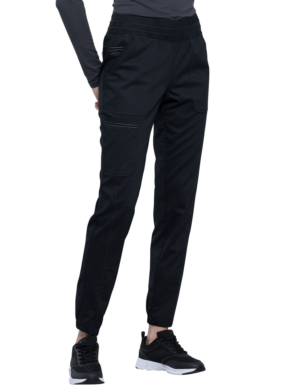 Women's 5-Pocket Natural Rise Jogger Pant - WW011 - Black