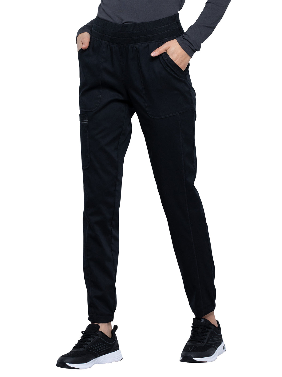 Women's 5-Pocket Natural Rise Jogger Pant - WW011 - Black