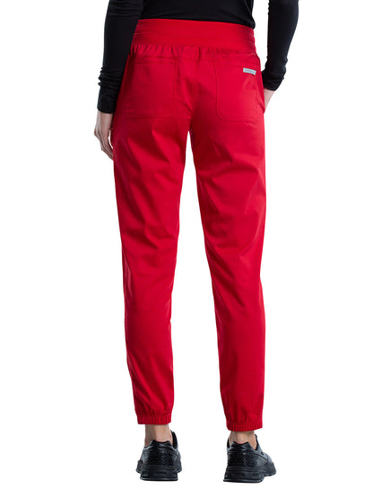 Women's 5-Pocket Natural Rise Jogger Pant - WW011 - Red