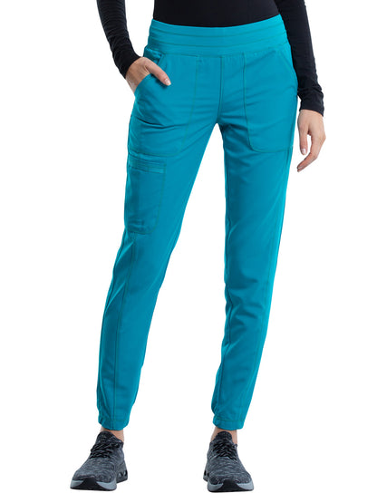 Women's 5-Pocket Natural Rise Jogger Pant - WW011 - Teal Blue