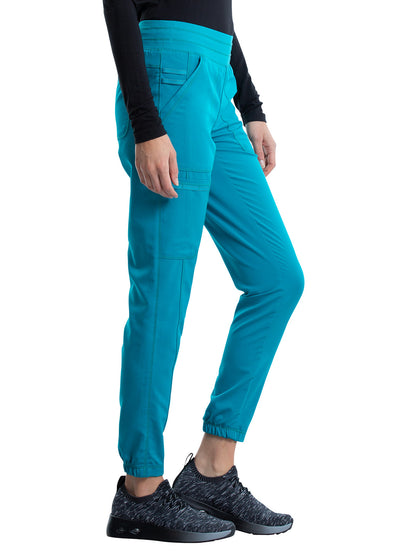 Women's 5-Pocket Natural Rise Jogger Pant - WW011 - Teal Blue