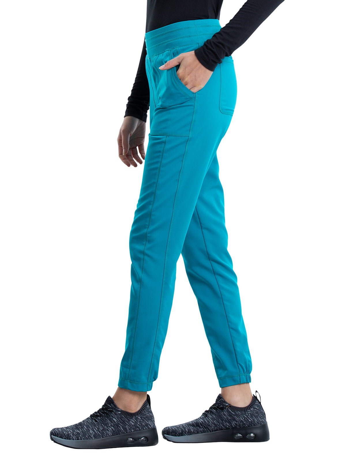 Women's 5-Pocket Natural Rise Jogger Pant - WW011 - Teal Blue