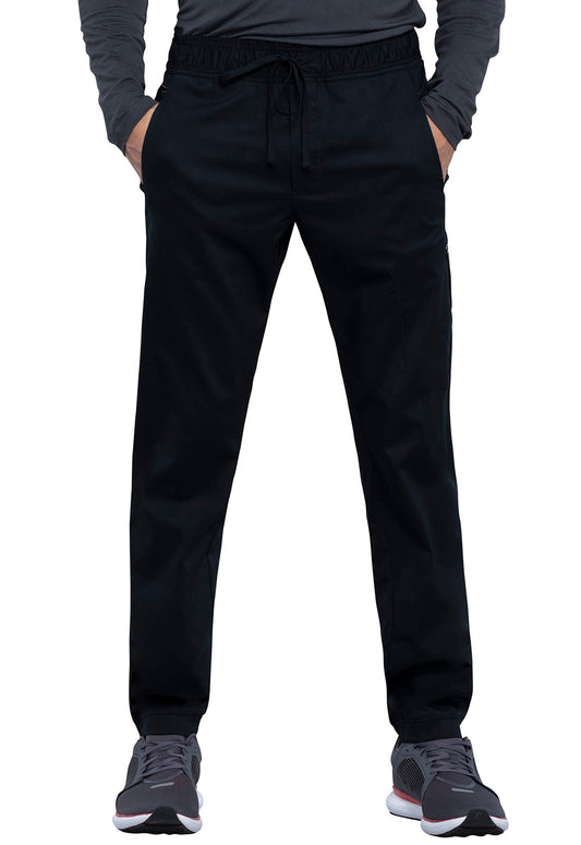 Men's 5-Pocket Natural Rise Jogger Scrub Pant - WW012 - Black