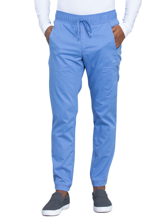 Men's 5-Pocket Natural Rise Jogger Scrub Pant - WW012 - Ciel Blue