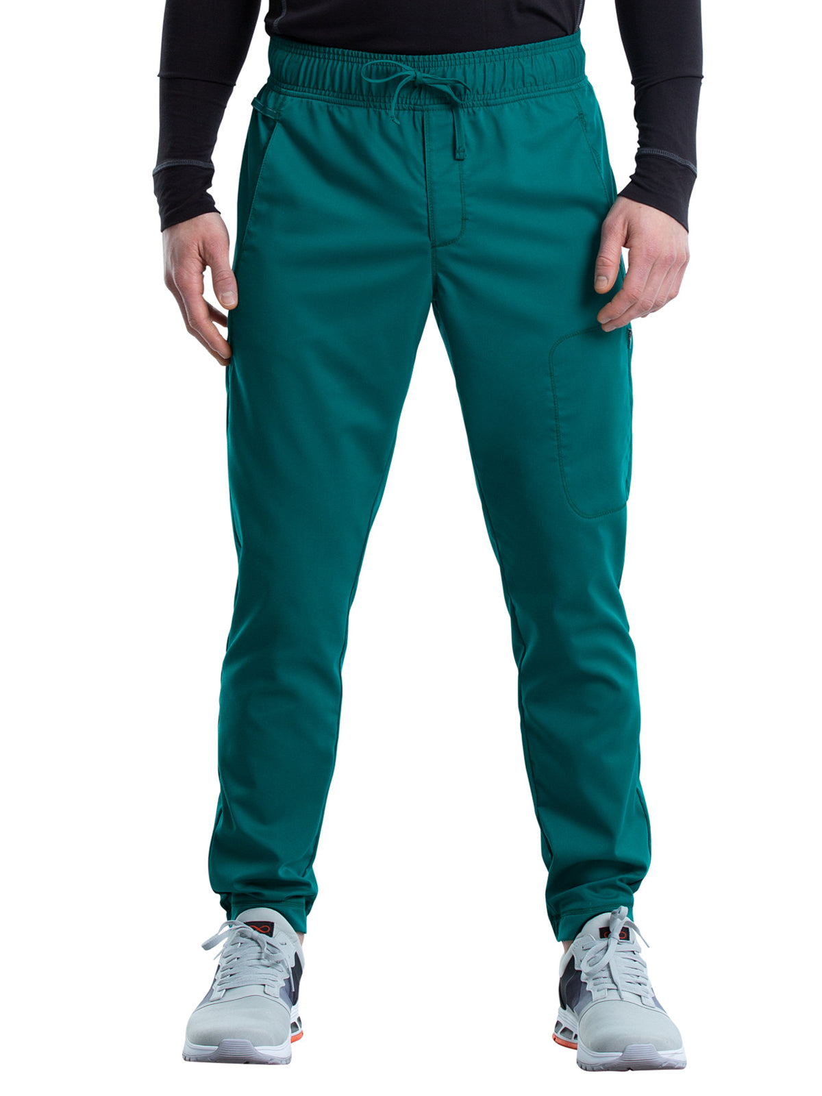 Men's 5-Pocket Natural Rise Jogger Scrub Pant - WW012 - Hunter Green