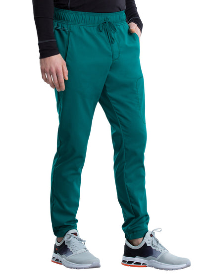 Men's 5-Pocket Natural Rise Jogger Scrub Pant - WW012 - Hunter Green