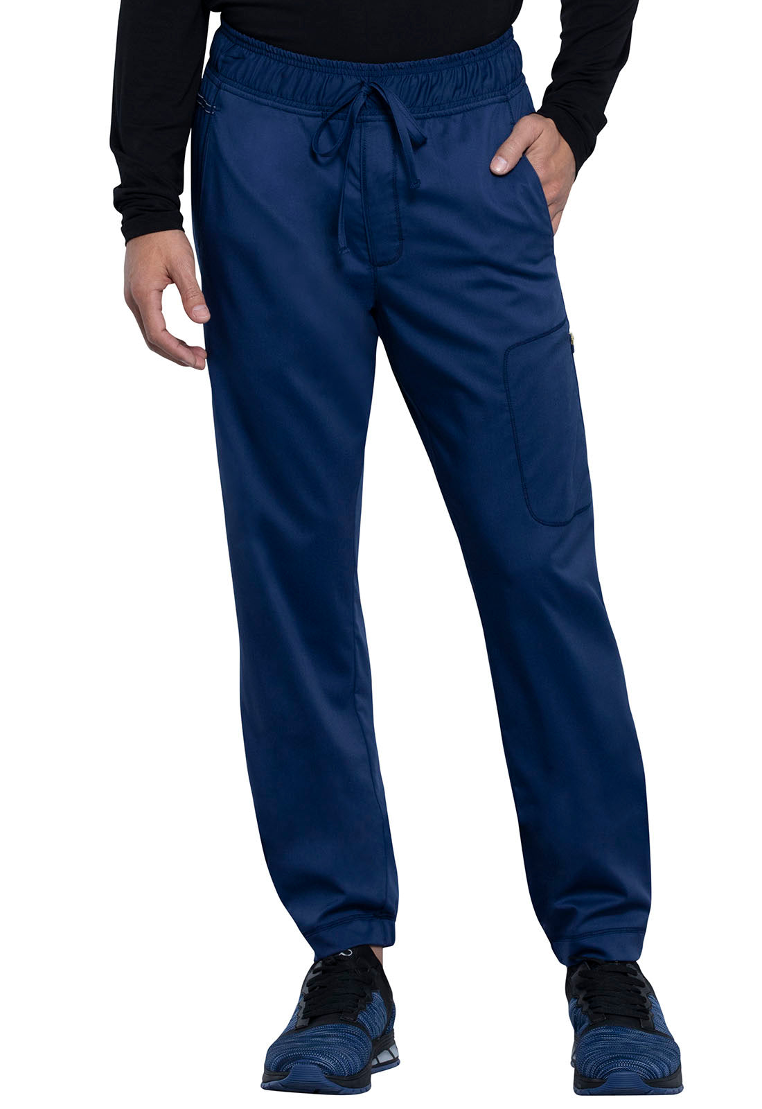 Men's 5-Pocket Natural Rise Jogger Scrub Pant - WW012 - Navy