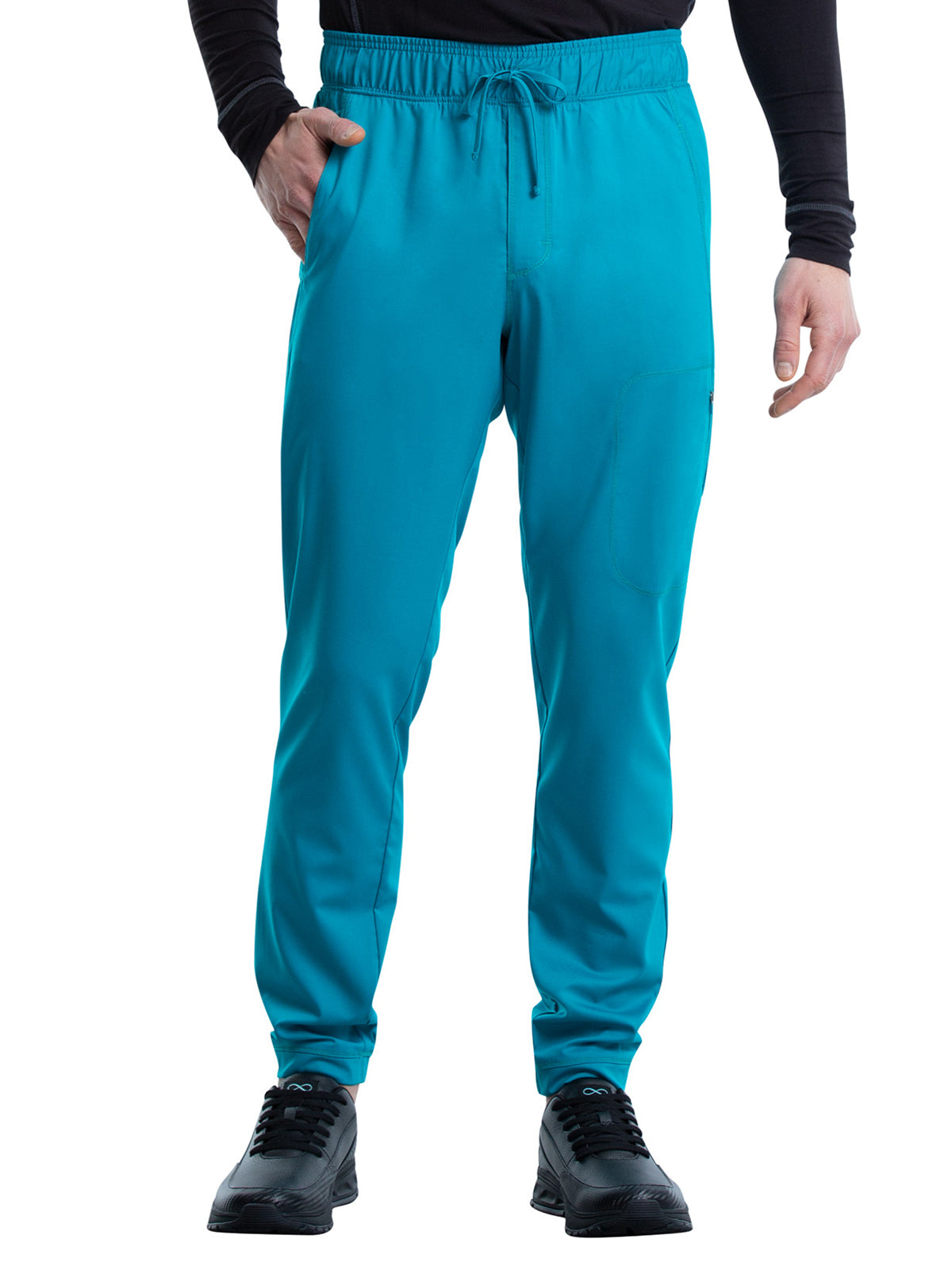 Men's 5-Pocket Natural Rise Jogger Scrub Pant - WW012 - Teal Blue