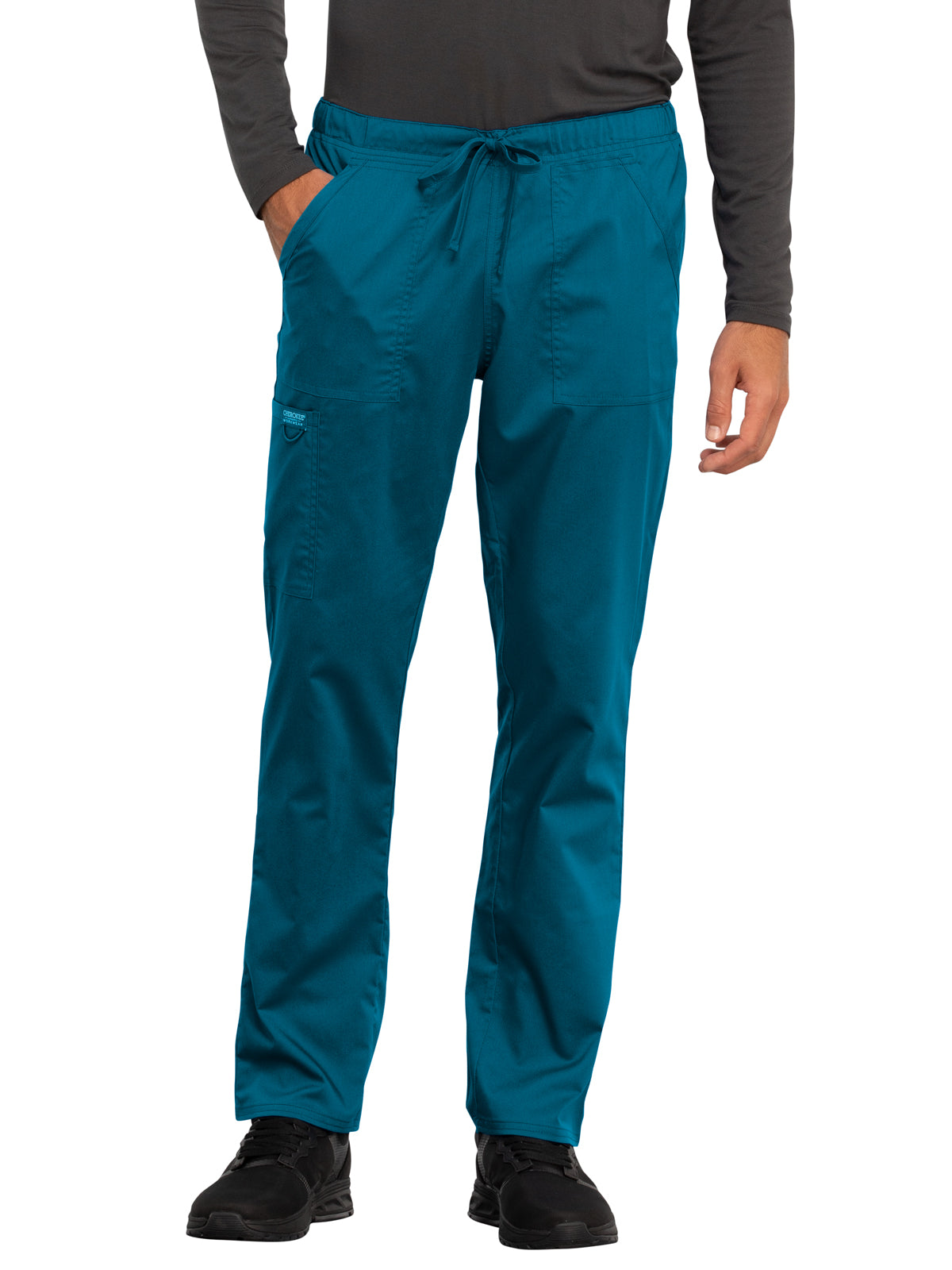 Unisex 4-Pocket Tapered Leg Drawstring Pant - WW020 - Caribbean Blue