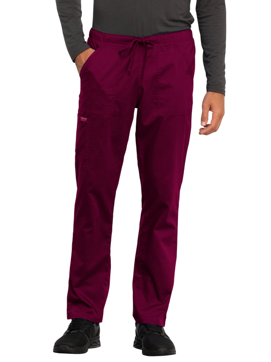 Unisex 4-Pocket Tapered Leg Drawstring Pant - WW020 - Wine