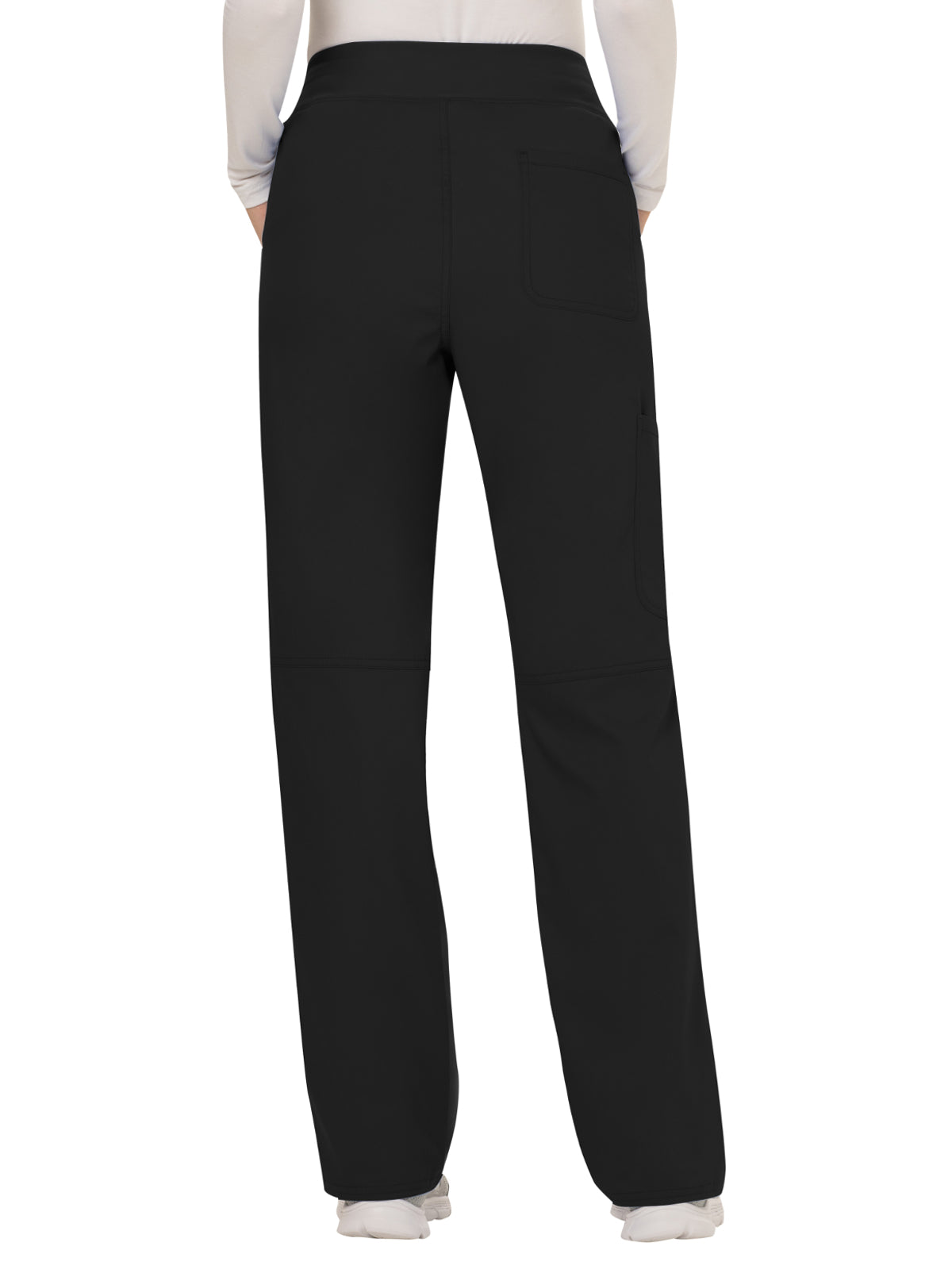 Women's 4-Pocket Mid Rise Straight Leg Pull-on Pant - WW110 - Black