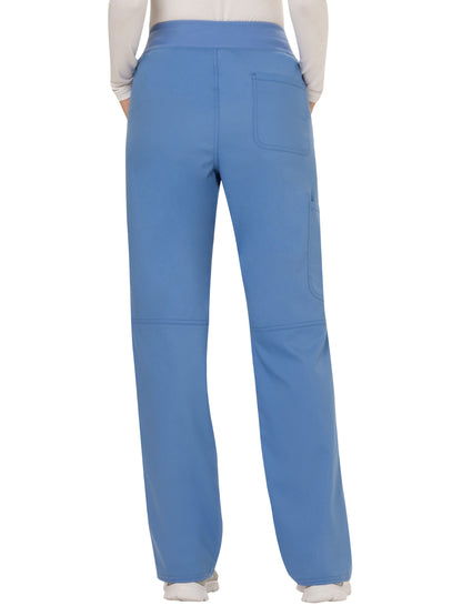 Women's 4-Pocket Mid Rise Straight Leg Pull-on Pant - WW110 - Ciel Blue