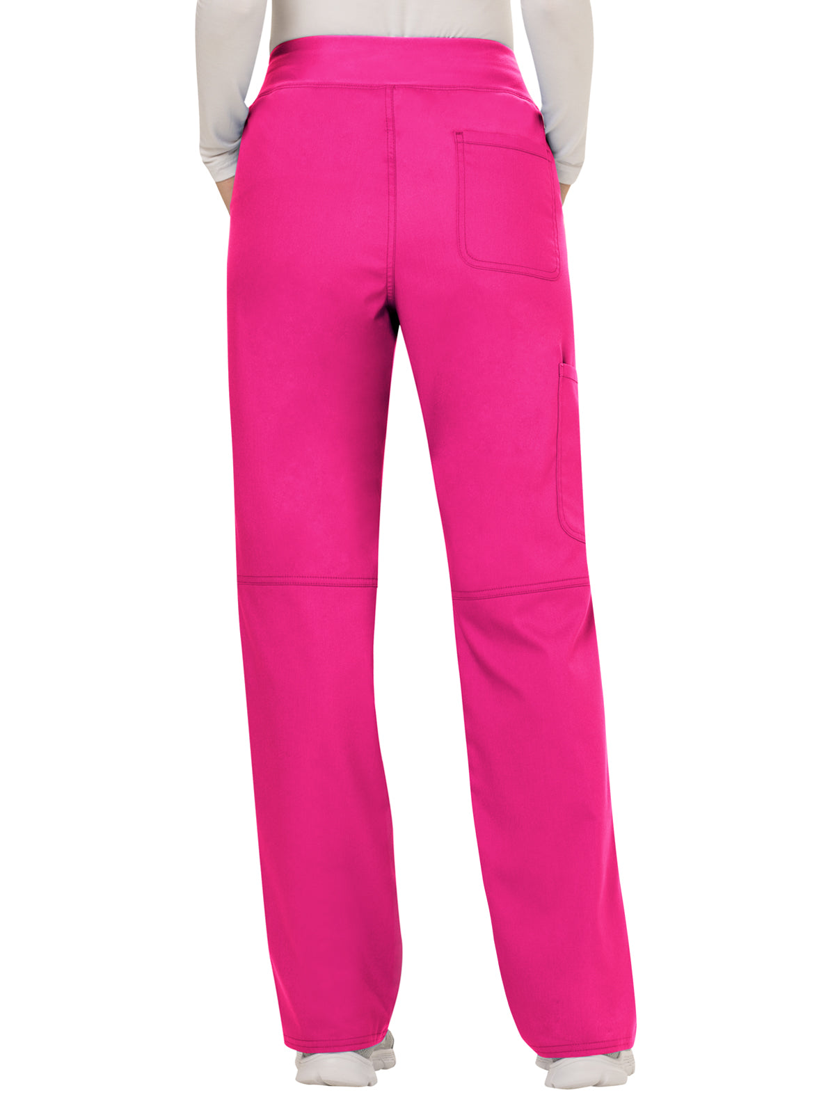 Women's 4-Pocket Mid Rise Straight Leg Pull-on Pant - WW110 - Electric Pink