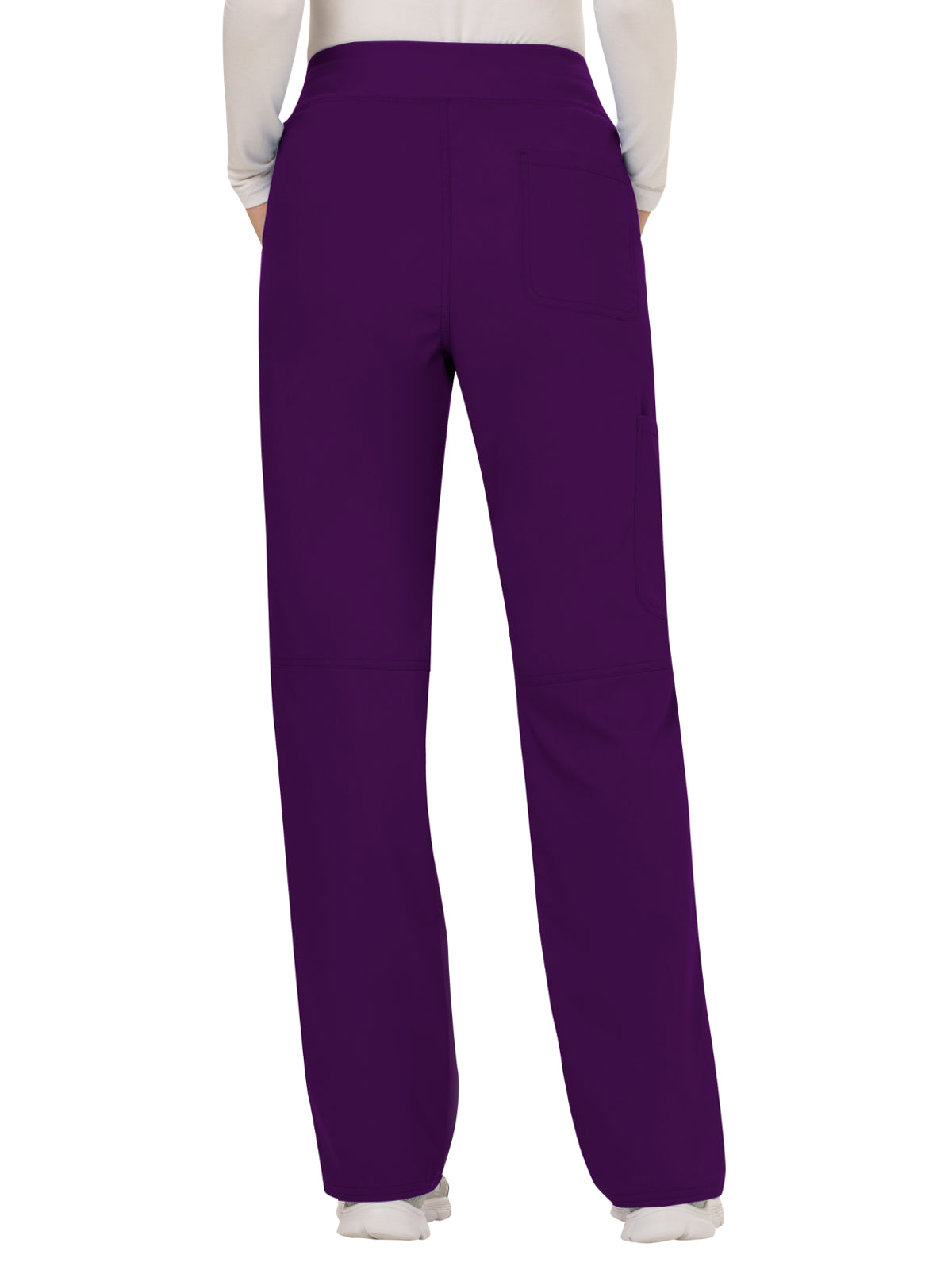 Women's 4-Pocket Mid Rise Straight Leg Pull-on Pant - WW110 - Eggplant