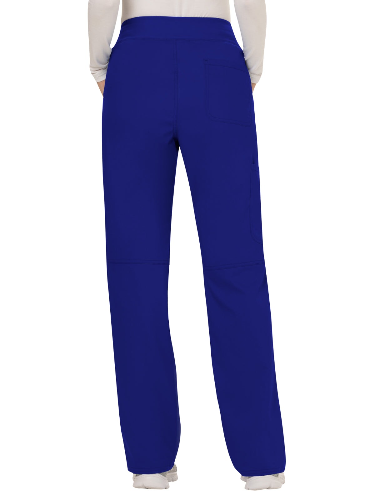 Women's 4-Pocket Mid Rise Straight Leg Pull-on Scrub Pant - WW110 - Galaxy Blue