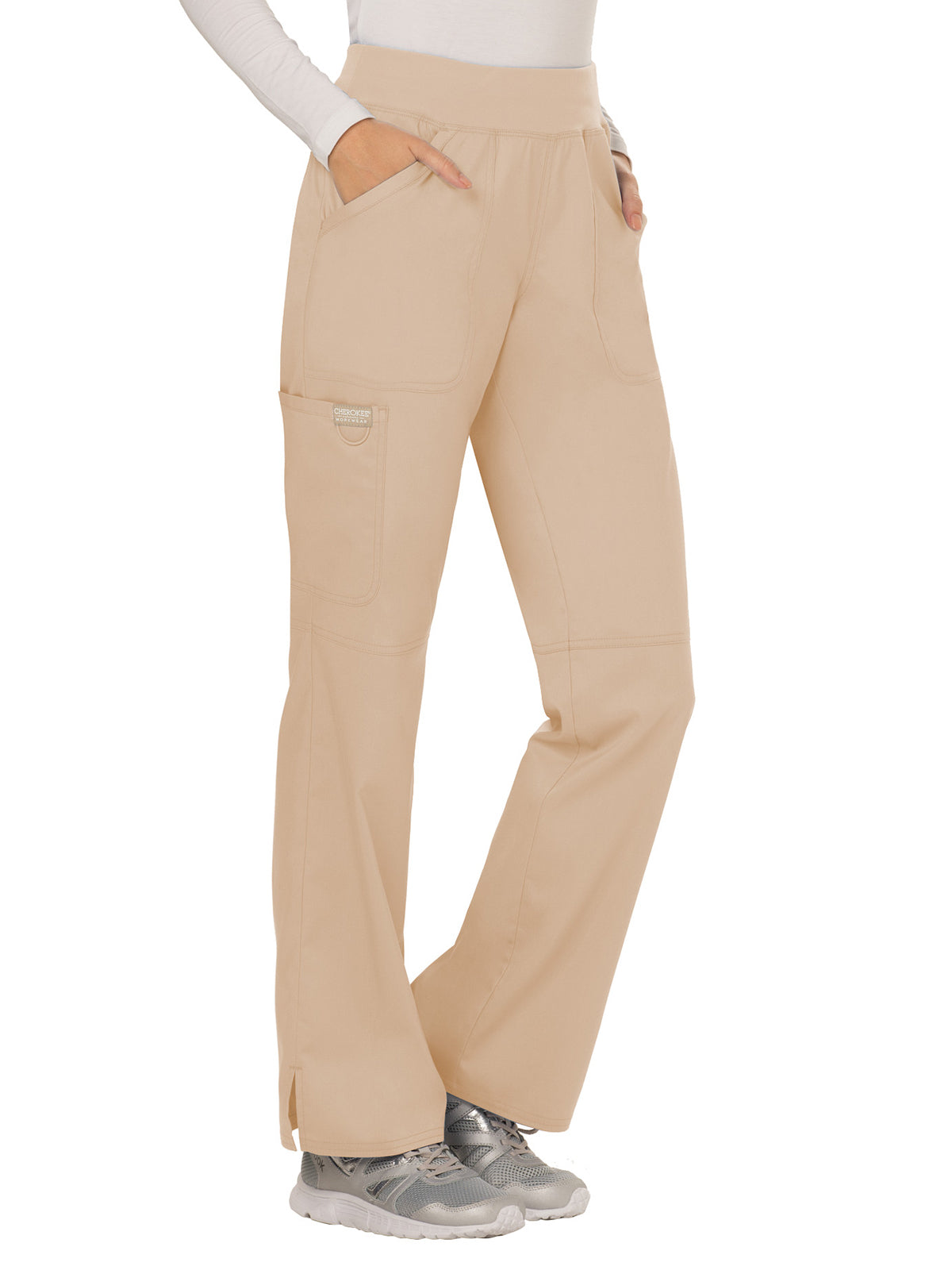 Women's 4-Pocket Mid Rise Straight Leg Pull-on Pant - WW110 - Khaki