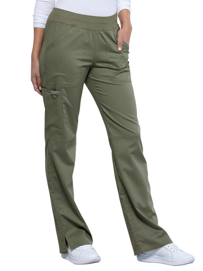 Women's 4-Pocket Mid Rise Straight Leg Pull-on Pant - WW110 - Olive