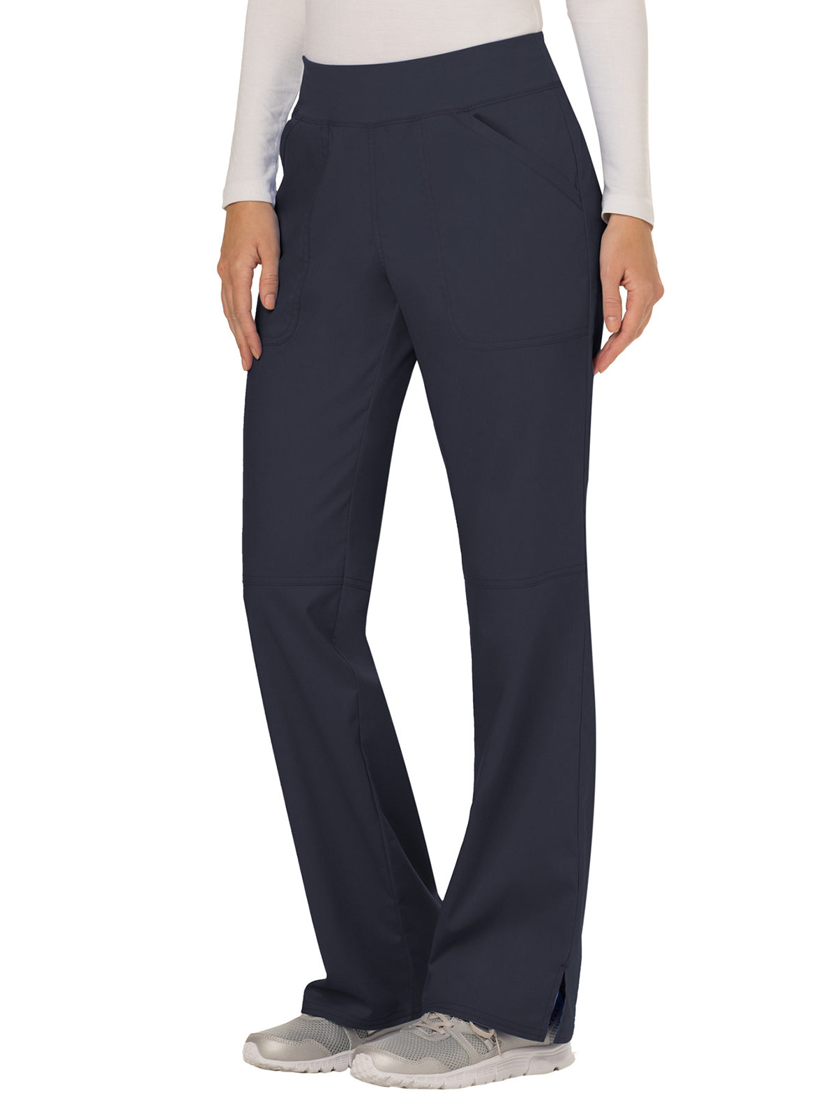 Women's 4-Pocket Mid Rise Straight Leg Pull-on Pant - WW110 - Pewter