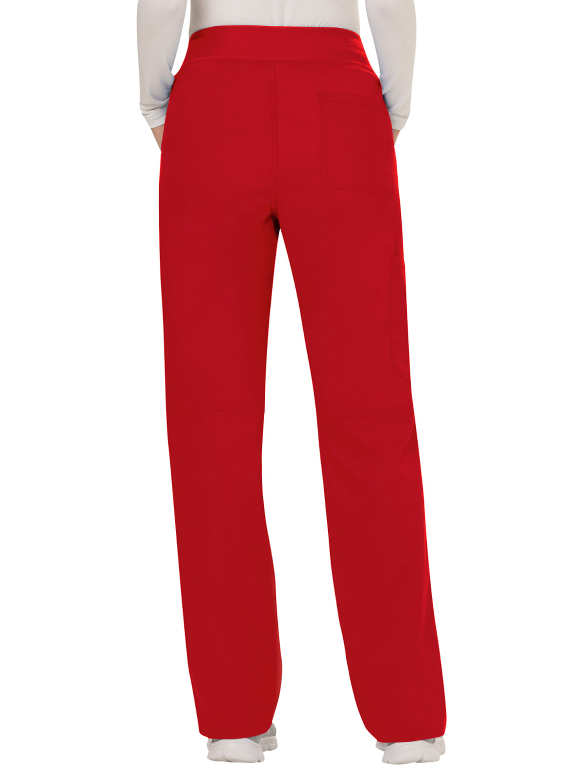Women's 4-Pocket Mid Rise Straight Leg Pull-on Pant - WW110 - Red
