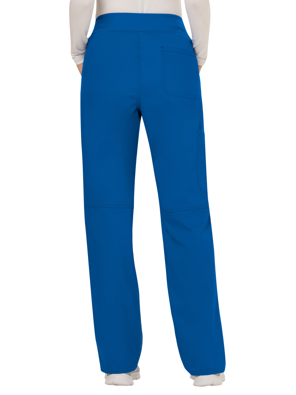 Women's 4-Pocket Mid Rise Straight Leg Pull-on Scrub Pant - WW110 - Royal