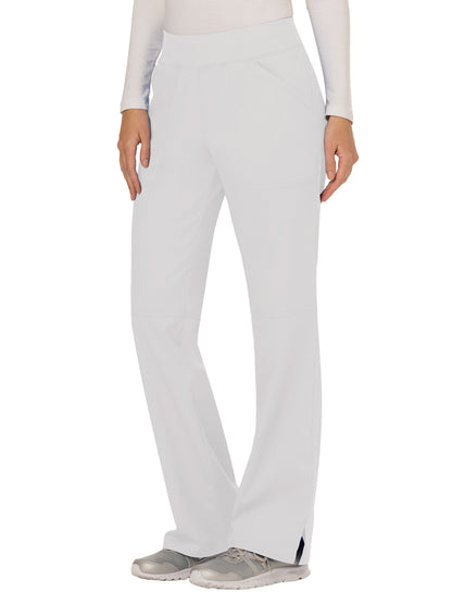 Women's 4-Pocket Mid Rise Straight Leg Pull-on Pant - WW110 - White