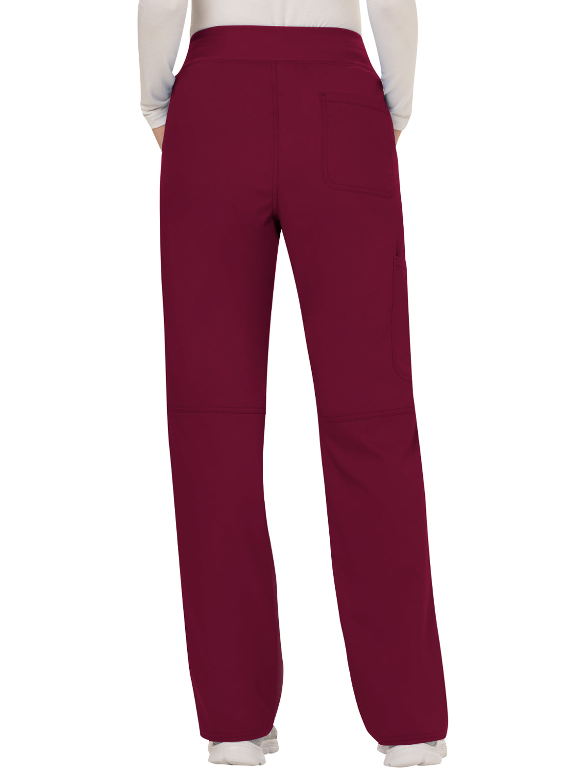 Women's 4-Pocket Mid Rise Straight Leg Pull-on Pant - WW110 - Wine