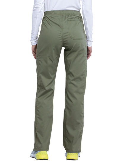 Women's 5-Pocket Mid Rise Drawstring Scrub Pant - WW120 - Olive