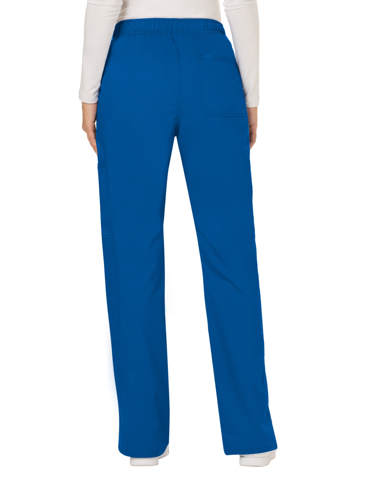 Women's 5-Pocket Mid Rise Drawstring Scrub Pant - WW120 - Royal