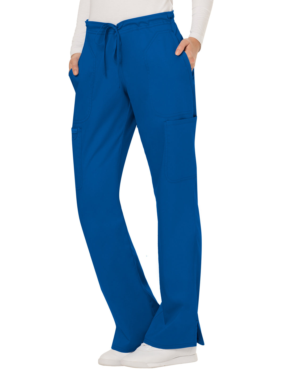 Women's 5-Pocket Mid Rise Drawstring Scrub Pant - WW120 - Royal