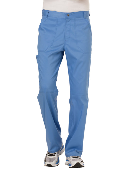 Men's Drawstring Fly Front Scrub Pant - WW140 - Ciel Blue