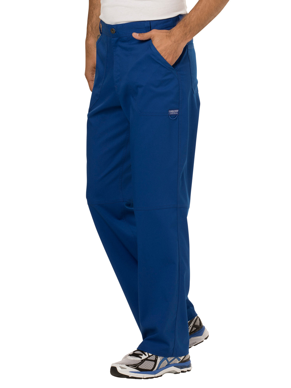 Men's Drawstring Fly Front Scrub Pant - WW140 - Galaxy Blue