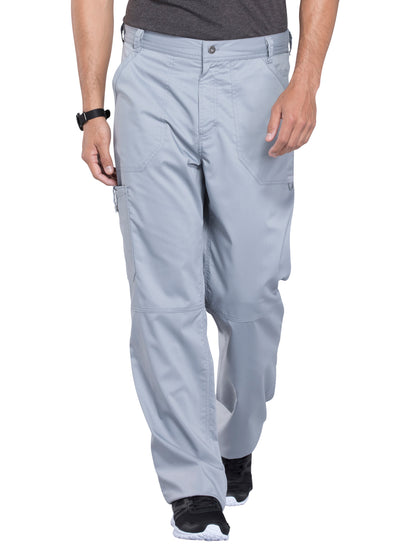 Men's Drawstring Fly Front Scrub Pant - WW140 - Grey