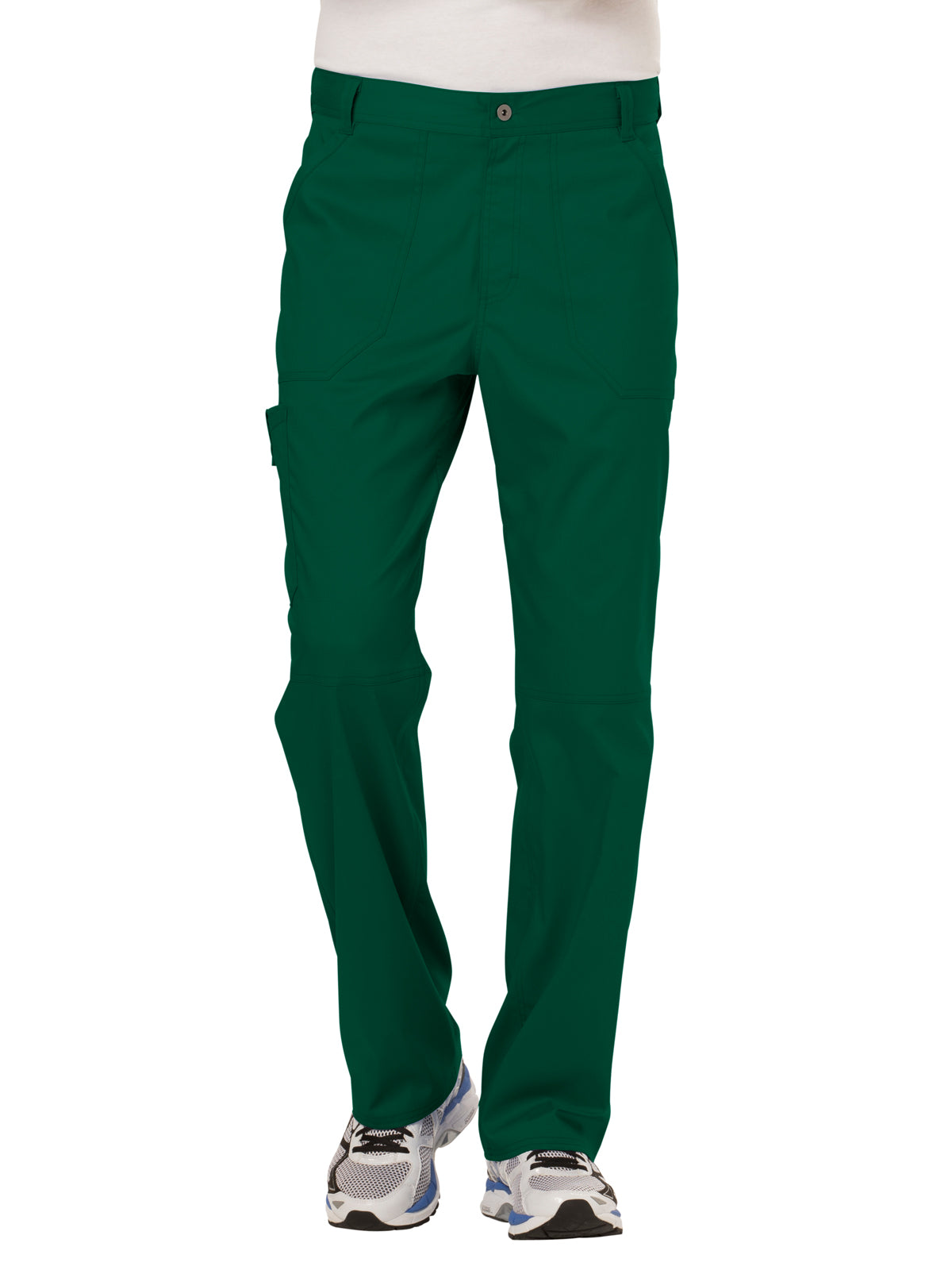 Men's Drawstring Fly Front Scrub Pant - WW140 - Hunter Green