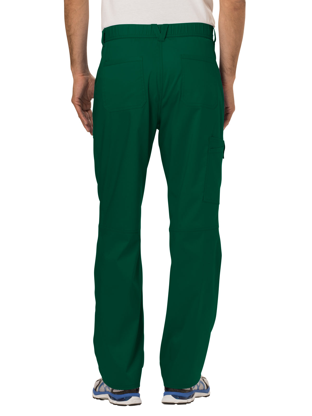 Men's Drawstring Fly Front Scrub Pant - WW140 - Hunter Green