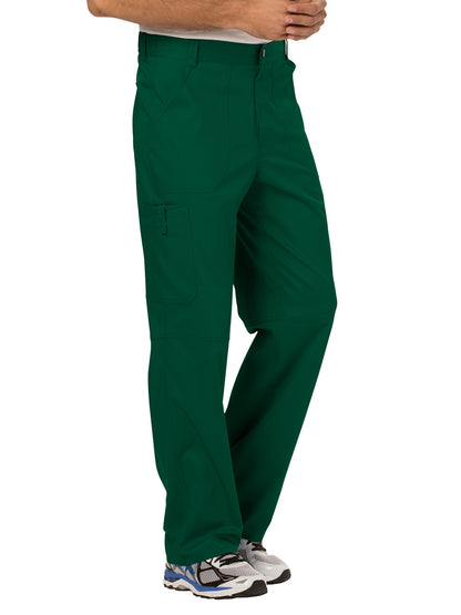 Men's Drawstring Fly Front Scrub Pant - WW140 - Hunter Green