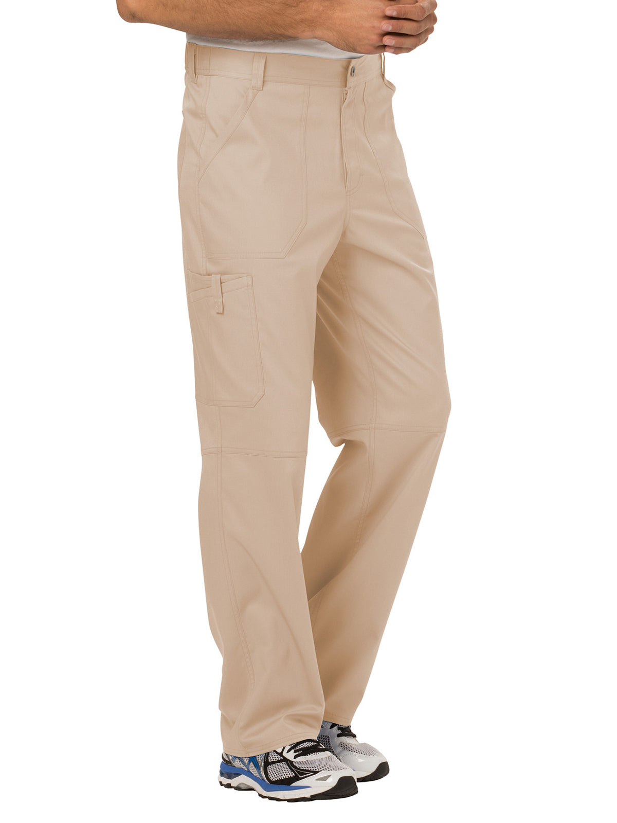 Men's Drawstring Fly Front Scrub Pant - WW140 - Khaki