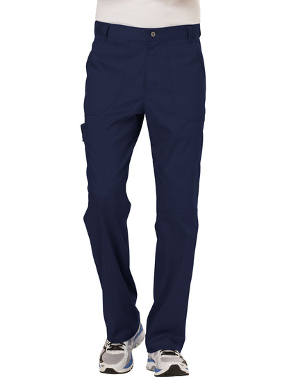 Men's Drawstring Fly Front Scrub Pant - WW140 - Navy