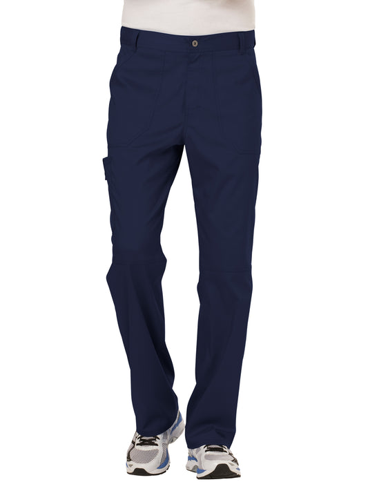 Men's Drawstring Fly Front Scrub Pant - WW140 - Navy