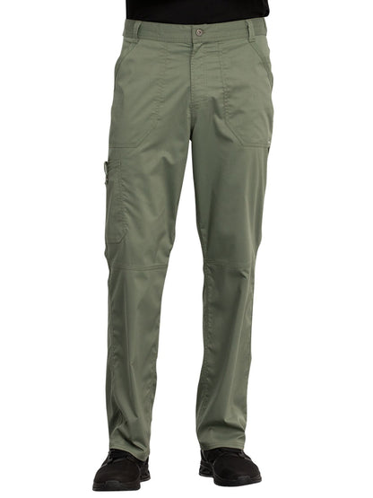 Men's Drawstring Fly Front Scrub Pant - WW140 - Olive