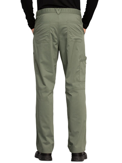 Men's Drawstring Fly Front Scrub Pant - WW140 - Olive