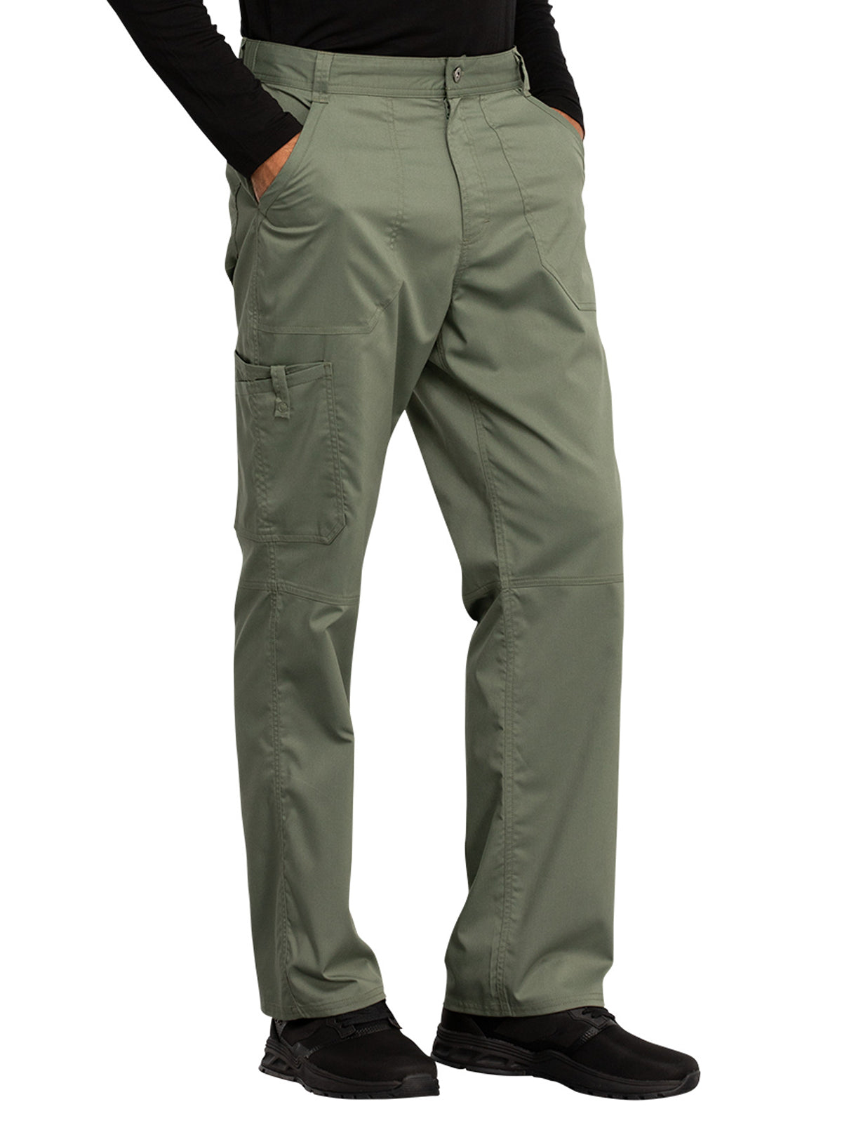 Men's Drawstring Fly Front Scrub Pant - WW140 - Olive