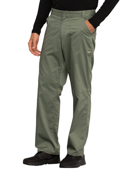 Men's Drawstring Fly Front Scrub Pant - WW140 - Olive