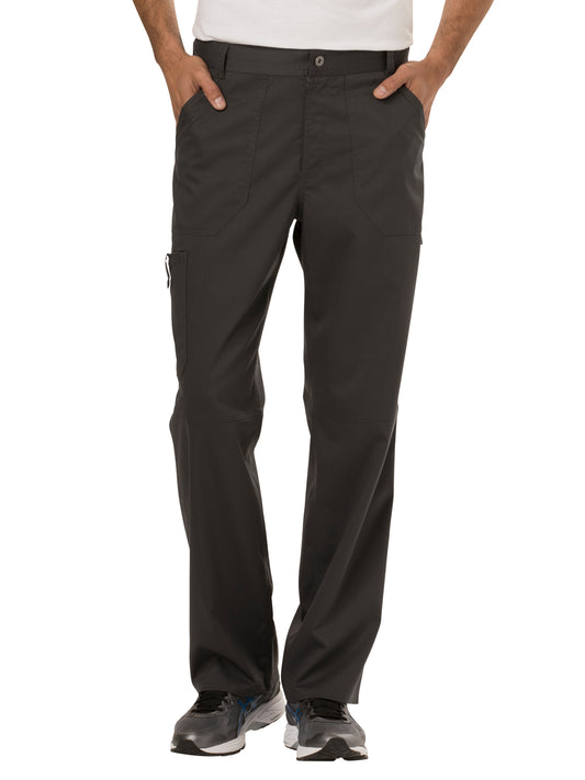 Men's Drawstring Fly Front Scrub Pant - WW140 - Pewter