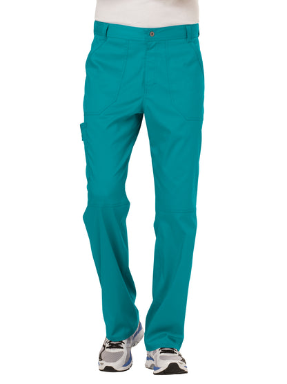 Men's Drawstring Fly Front Scrub Pant - WW140 - Teal Blue