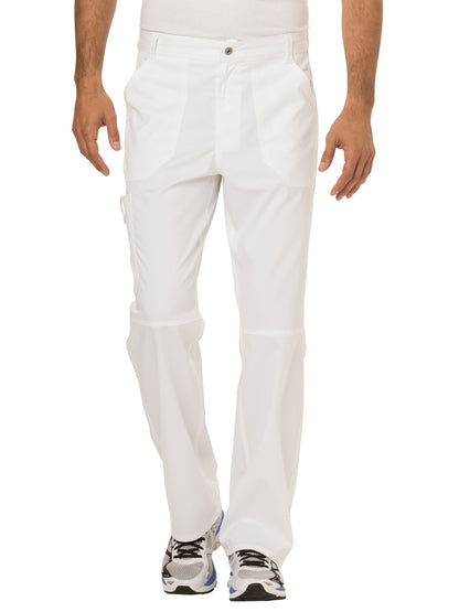 Men's Drawstring Fly Front Scrub Pant - WW140 - White