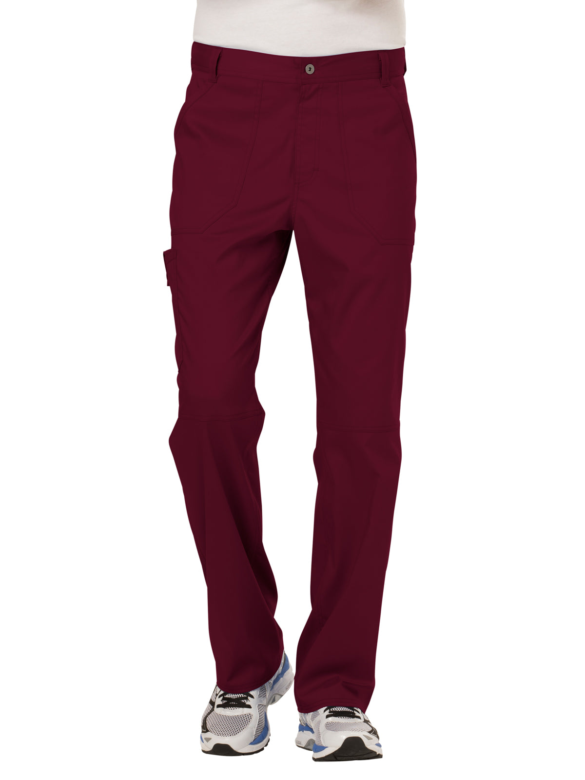 Men's Drawstring Fly Front Scrub Pant - WW140 - Wine