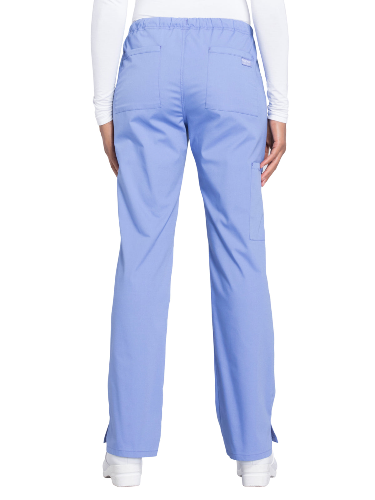 Women's Mid Rise Straight Leg Drawstring Pant - WW160 - Ciel Blue