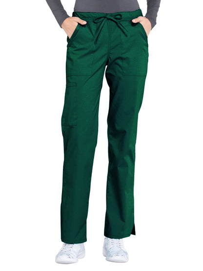 Women's Mid Rise Straight Leg Drawstring Pant - WW160 - Hunter Green